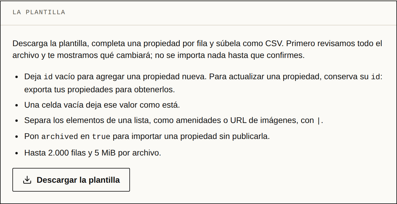 La plantilla de la hoja de cálculo